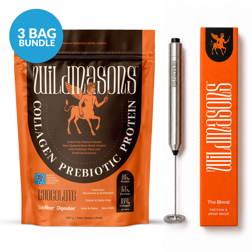 Collagen Prebiotic Protein Chocolate - The Complete Ritual 600g x3 + Free Blend Mixer